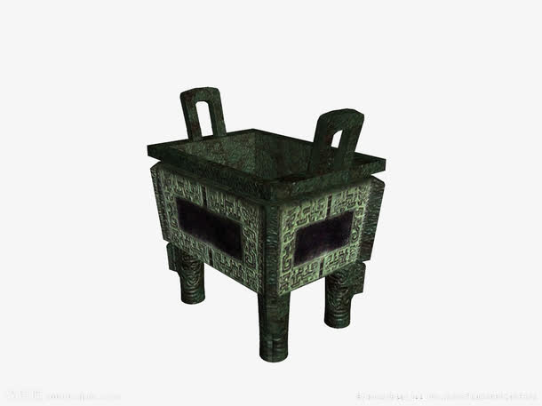 青铜器四方鼎免抠