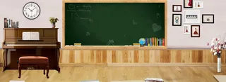 简约清新教室学习培训banner高清
