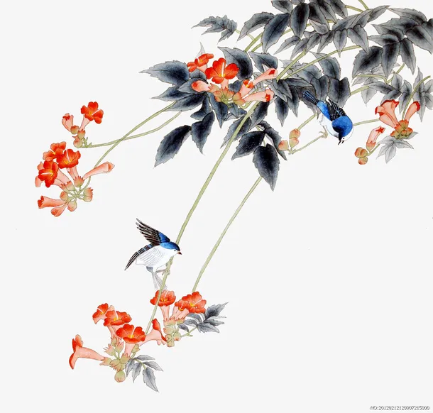 古风中国风水墨画免抠