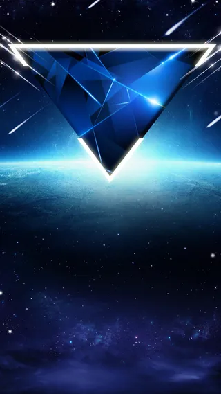 蓝色几何炫彩H5背景高清