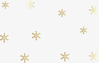 金色漂浮闪耀雪花免抠