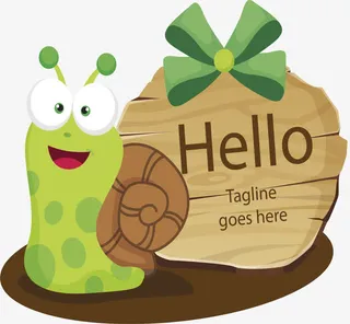 你好气泡蜗牛免抠