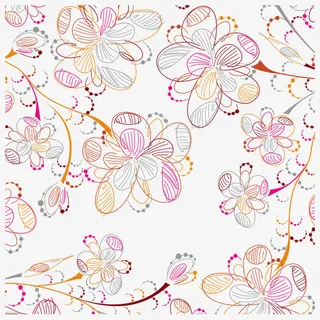 浪漫花朵底纹矢量免抠