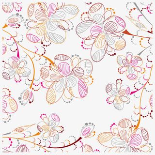 浪漫花朵底纹矢量免抠