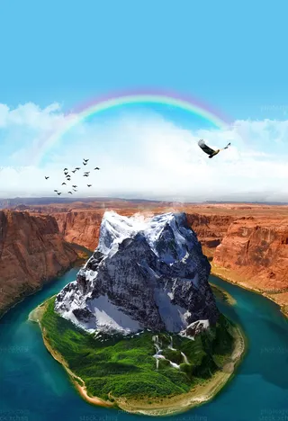 矿泉水海报背景素材高清