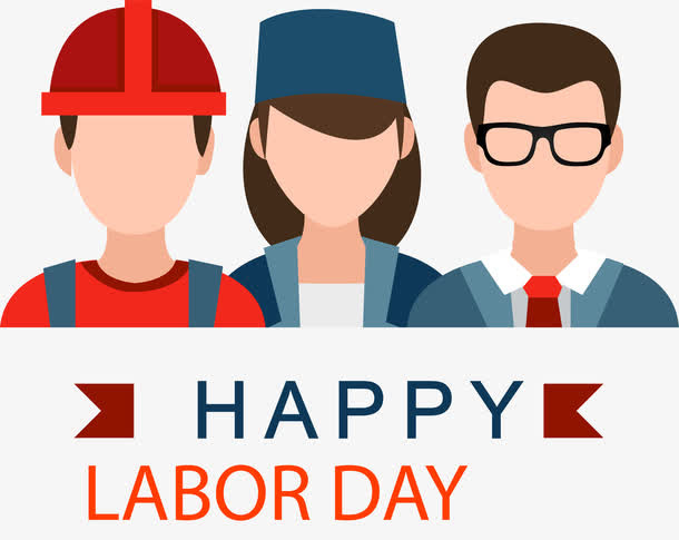 劳动节工人海报矢量素材免抠