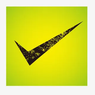 矢量对钩黄绿渐变免抠