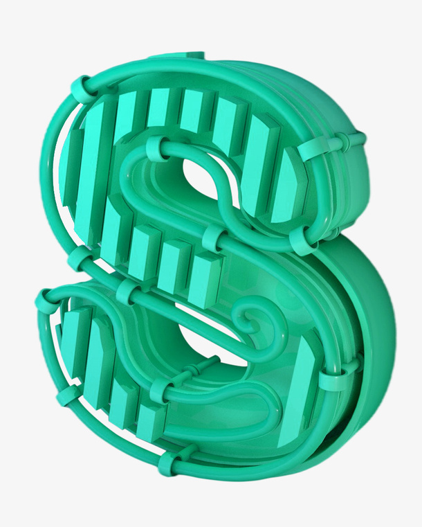 C4D立体字体元素免抠