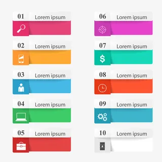 矢量网页标签免抠