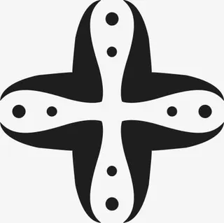 角花底纹花型对称平面图形免抠