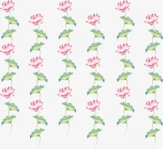 唯美淡雅荷花装饰免抠