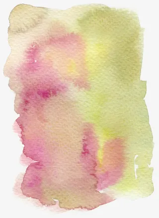 紫黄色水彩效果免抠