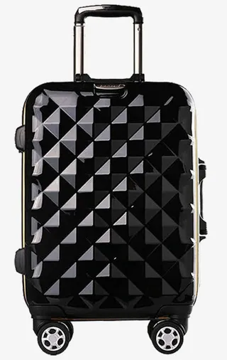 黑钻面旅行箱实物促销免抠