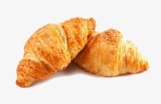 两个金灿灿牛角包免抠