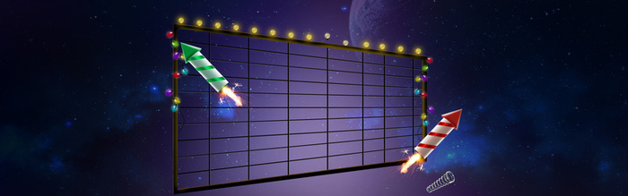 霓虹灯背景banner装饰高清