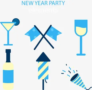 新年派对元素免抠