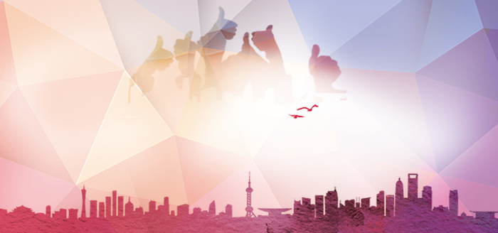 青春人物剪影背景高清