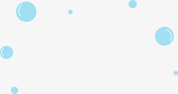 蓝色泡泡漂浮免抠