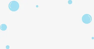 蓝色泡泡漂浮免抠