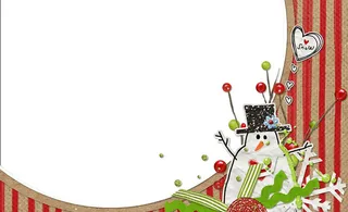 卡通圣诞相框背景素材高清