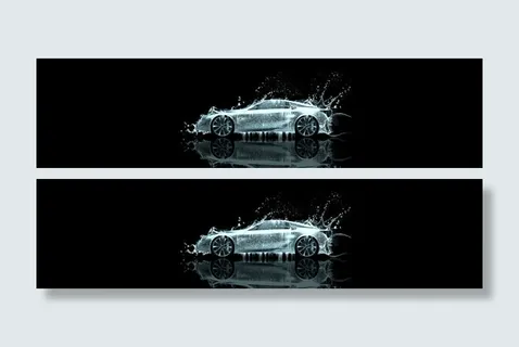 汽车霸气背景banner免抠