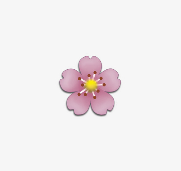粉红色樱花的表情免抠