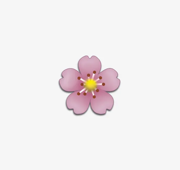 粉红色樱花的表情免抠