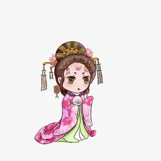 卡通唐朝杨贵妃素材免抠