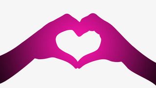 简约双手心形图形免抠