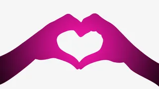 简约双手心形图形免抠