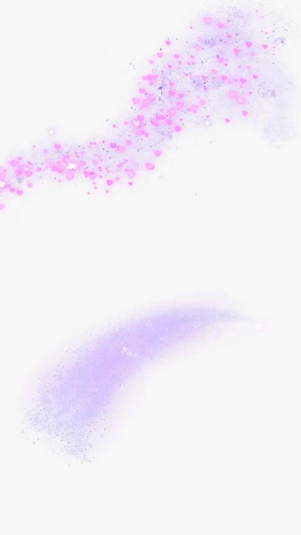 流星紫色花瓣免抠