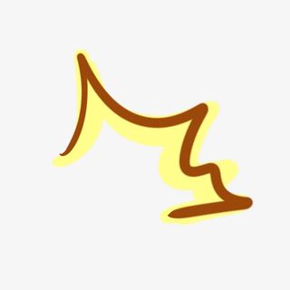 喊声黄色边框喊声卡通喊声表情免抠