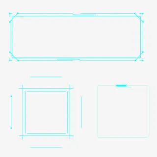 科技风，蓝绿色线框，科技感，未来感免抠