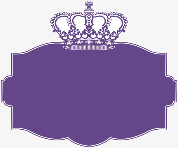 紫色皇冠婚礼LOGO免抠