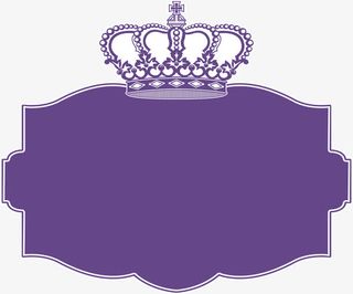 紫色皇冠婚礼LOGO免抠