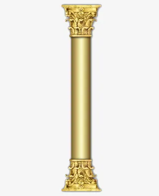金色柱子免抠