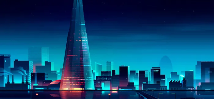 剪影城市海报素材高清