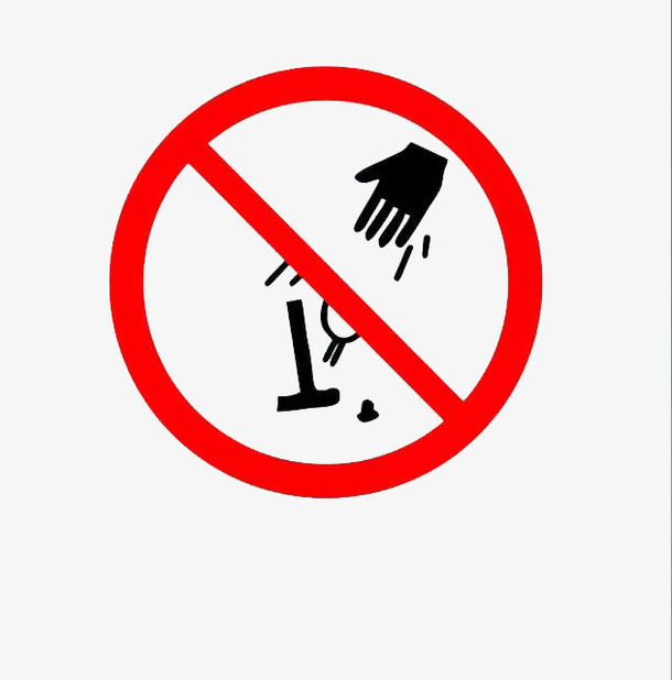 请勿高空坠物标识PNG免抠