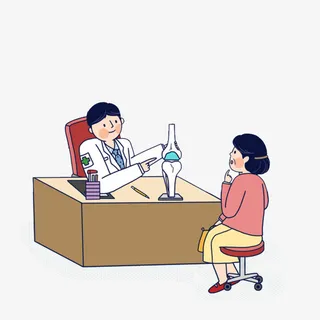 卡通给病人讲解手术细节的医生素免抠