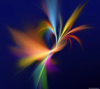 彩色飞扬漂亮羽毛免抠