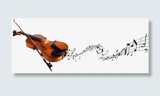 小提琴乐器音符免抠