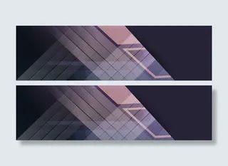 商务几何形banner背景