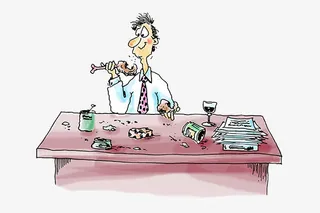 手绘插画大吃大喝免抠