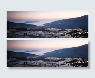 高山大海海报背景