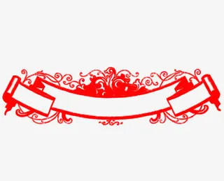 红色的花纹免抠