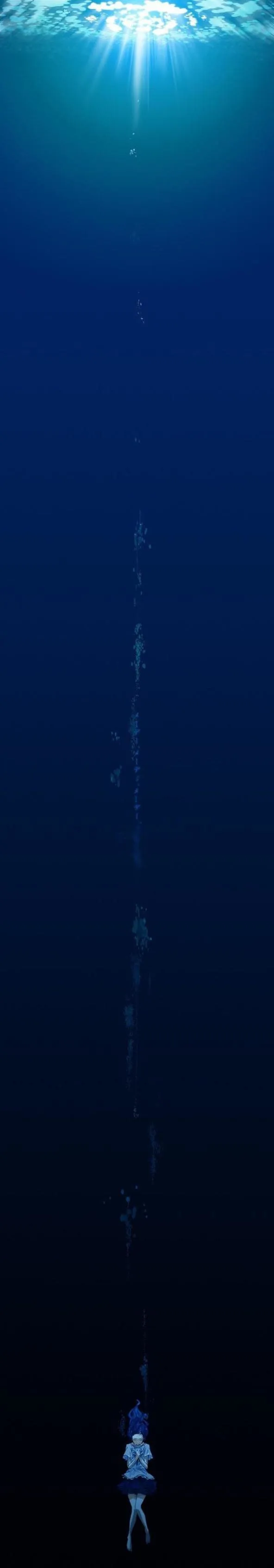 深海蓝色海水阳光直射免抠