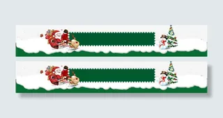 圣诞节雪地标题分割栏免抠