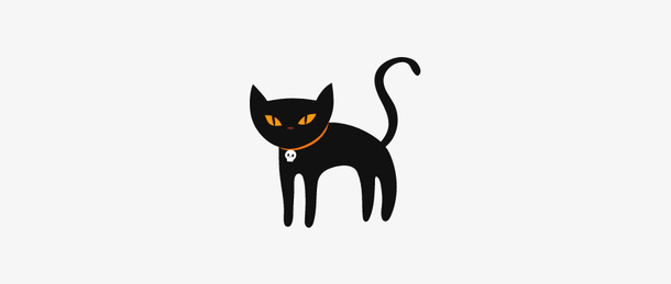 万圣节黑色猫免抠