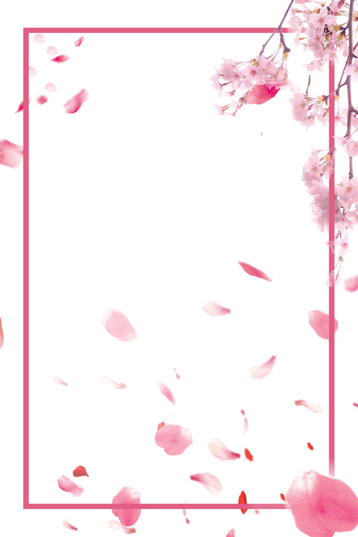 粉红色桃花背景素材高清