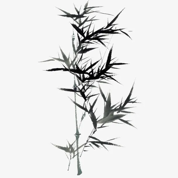 水墨竹子免抠